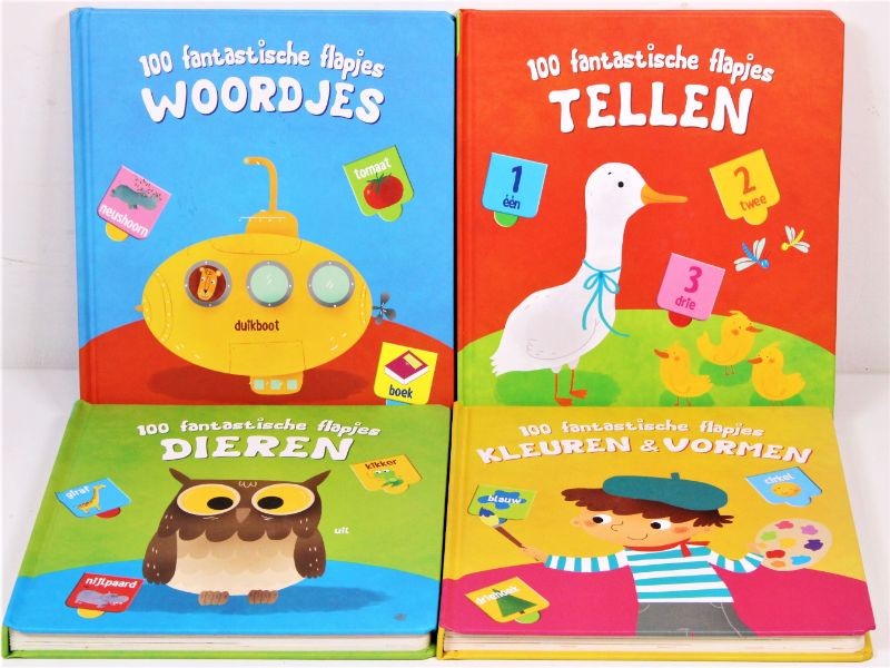 4 Kinderboekjes : 100 fantastische flapjes